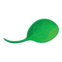 Spinach leaf icon, cartoon style vector