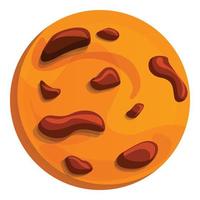 icono de galletas de café, estilo de dibujos animados vector