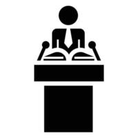 Political speaker icon, simple style vector