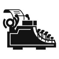 Desk typewriter icon, simple style vector