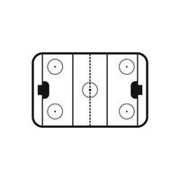 icono de la pista de hockey sobre hielo vector