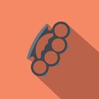 Brass knuckles flat vector