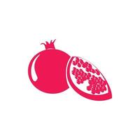 Pomegranate or garnet icon, simple style vector