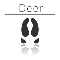 Deer animal track vector