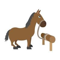 Horse cartoon character vector