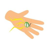 Ring with a lightning bolt icon vector