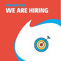 Join Our Team Busienss Company Dart We Are Hiring Poster Callout Design Vector background