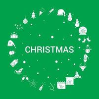 Christmas Icon Set Infographic Vector Template