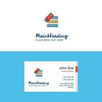 Flat Files copy Logo and Visiting Card Template Busienss Concept Logo Design vector