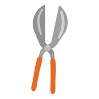 Garden scissors icon cartoon vector. Farm tool vector