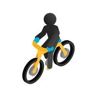 Racing syclist isometric 3d icon vector