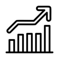 Grow up graph icon, outline style vector