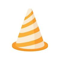 Traffic cone icon, cartoon style vector