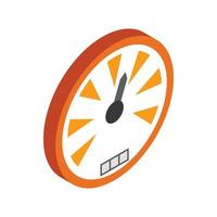 Speedometer or gauge icon, isometric 3d style vector