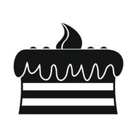 Chocolate cake icon vector