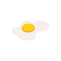 icono de huevos revueltos, estilo isométrico 3d vector