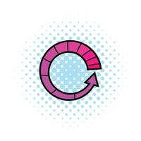 Refresh icon in comics style vector