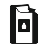 bidón aceite negro simple icono vector