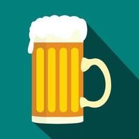 Mug of beer icon in flat style vector