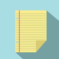 Lined paper of notebook icon vector