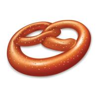 icono de pretzel de sal, estilo realista vector