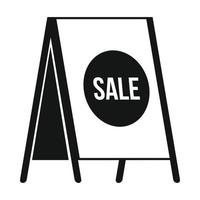 Sandwich board with text Sale icon, simple style vector