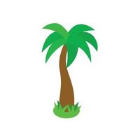 Single palm tree icon, isometric 3d style vector