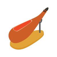 Jamon icon. isometric 3d style vector