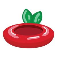 Red swim ring icon cartoon vector. Summer float vector