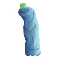 icono de botella de basura, estilo de dibujos animados vector