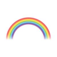 Rainbow icon, realistic style vector