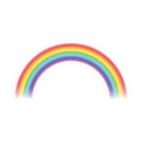 Rainbow icon, realistic style vector