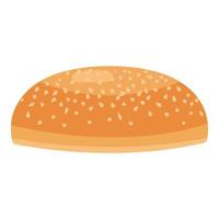 Bun bakery icon cartoon vector. Meat burger vector