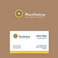 Wheel logo Design with business card template Elegant corporate identity Vector