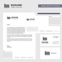 Film roll Business Letterhead Envelope and visiting Card Design vector template