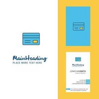 Credit card Creative Logo and business card vertical Design Vector