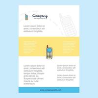 diseño de plantilla para teléfono móvil perfil de compañía informe anual presentaciones folleto folleto vector fondo