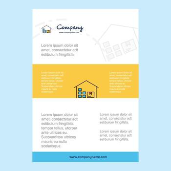 Template layout for Warehouse comany profile annual report presentations leaflet Brochure Vector Background
