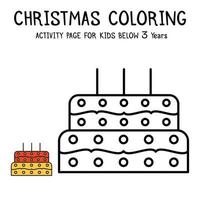 Christmas Coloring Actvity Book For Kids Below 3 Years vector