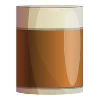 Jam container icon, cartoon style vector