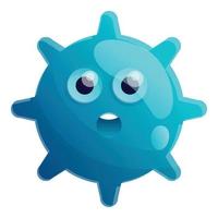 Bomb star bacteria icon, cartoon style vector