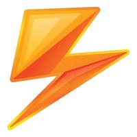 Flare lightning bolt icon, cartoon style vector