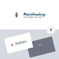 Pen vector logotype with business card template Elegant corporate identity Vector