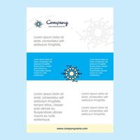 Template layout for Setting gear comany profile annual report presentations leaflet Brochure Vector Background