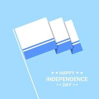 Altai Republic Independence day typographic design with flag vector