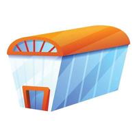 Mall building icon, cartoon style vector