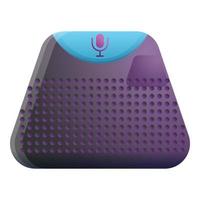Smart speaker icon, cartoon style vector