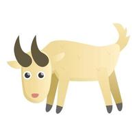 Goat icon, cartoon style vector