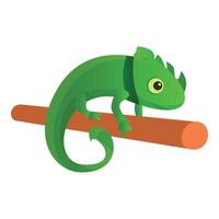 Chameleon icon, cartoon style vector