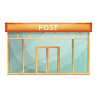 Post building icon, cartoon style vector